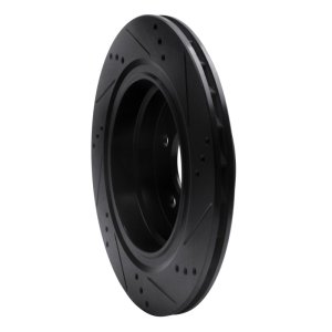 BMW Z3 Brake Rotor (1) - Rear - R1 Concepts - Drilled & Slotted - Black - `95-`02